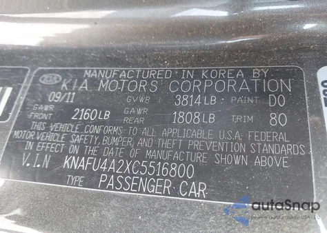 2012 Kia Forte Ex from USA, damaged, VIN KNAFU4A2XC5516800